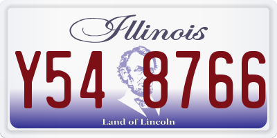 IL license plate Y548766