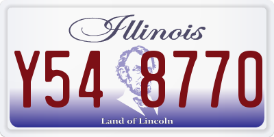 IL license plate Y548770