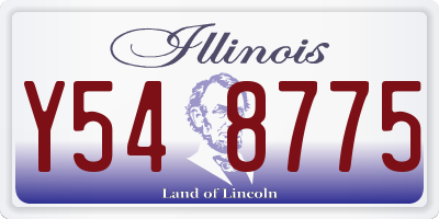 IL license plate Y548775