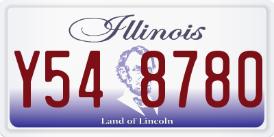 IL license plate Y548780