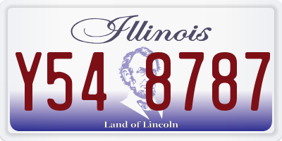 IL license plate Y548787