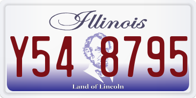 IL license plate Y548795