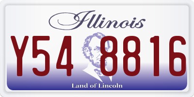 IL license plate Y548816