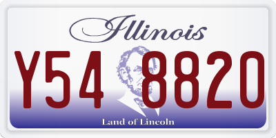 IL license plate Y548820
