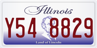 IL license plate Y548829