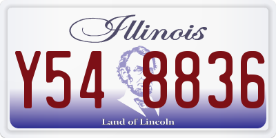IL license plate Y548836