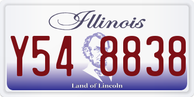 IL license plate Y548838