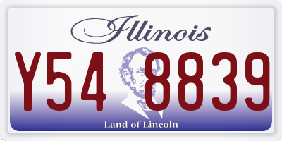 IL license plate Y548839