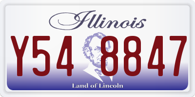IL license plate Y548847
