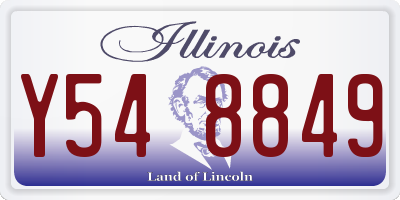 IL license plate Y548849