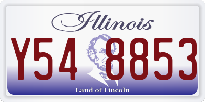 IL license plate Y548853