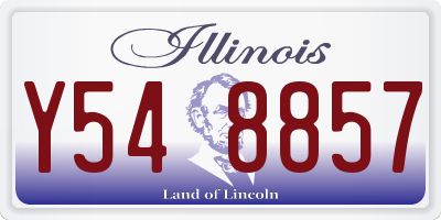 IL license plate Y548857
