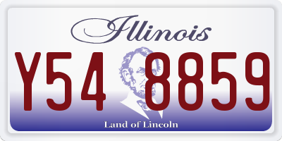 IL license plate Y548859