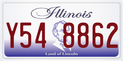 IL license plate Y548862