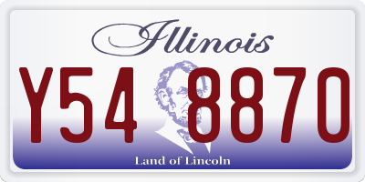 IL license plate Y548870
