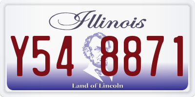 IL license plate Y548871