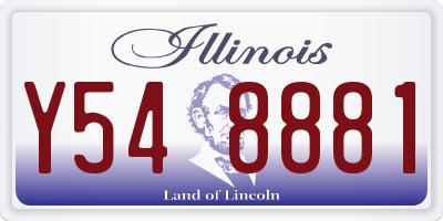 IL license plate Y548881