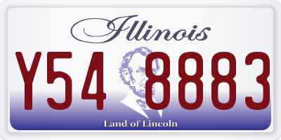 IL license plate Y548883