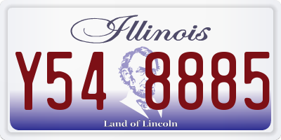 IL license plate Y548885