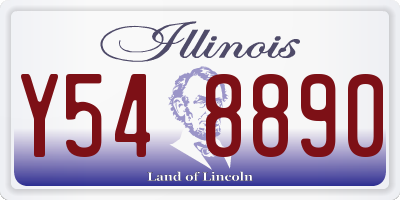 IL license plate Y548890