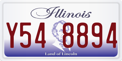 IL license plate Y548894