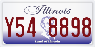 IL license plate Y548898