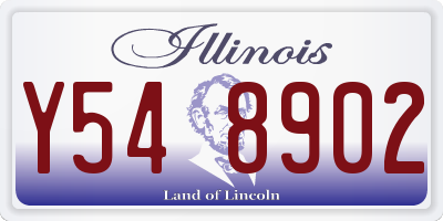 IL license plate Y548902