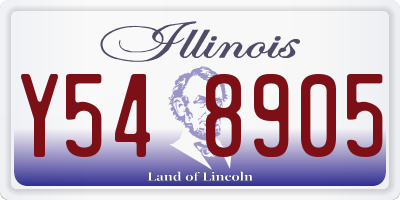 IL license plate Y548905