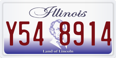 IL license plate Y548914