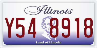 IL license plate Y548918