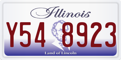 IL license plate Y548923