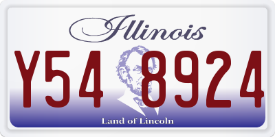 IL license plate Y548924