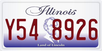 IL license plate Y548926
