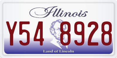 IL license plate Y548928