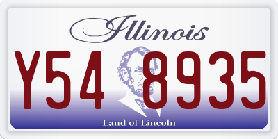 IL license plate Y548935