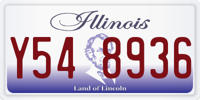 IL license plate Y548936