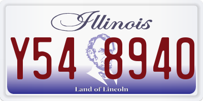 IL license plate Y548940
