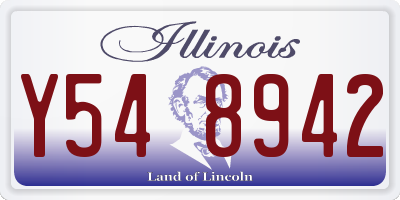 IL license plate Y548942