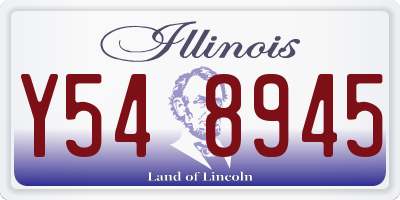 IL license plate Y548945