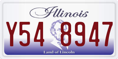 IL license plate Y548947