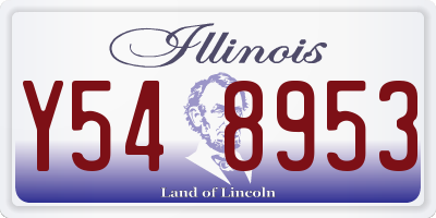 IL license plate Y548953