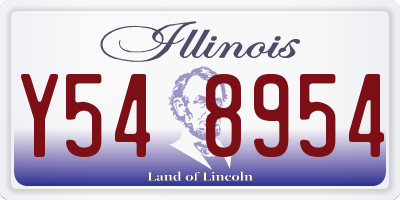 IL license plate Y548954