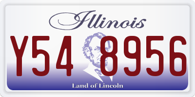 IL license plate Y548956