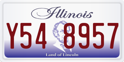 IL license plate Y548957