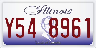 IL license plate Y548961