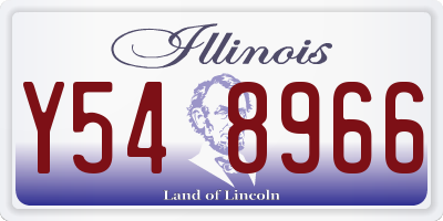 IL license plate Y548966