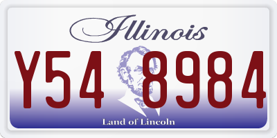 IL license plate Y548984