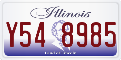 IL license plate Y548985