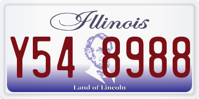 IL license plate Y548988
