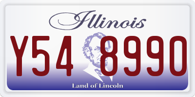 IL license plate Y548990